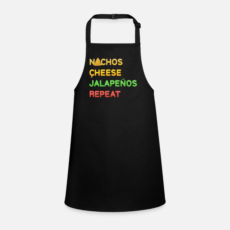 NACHOS Cheese Jalapenos repeat Design Schürze für Kinder