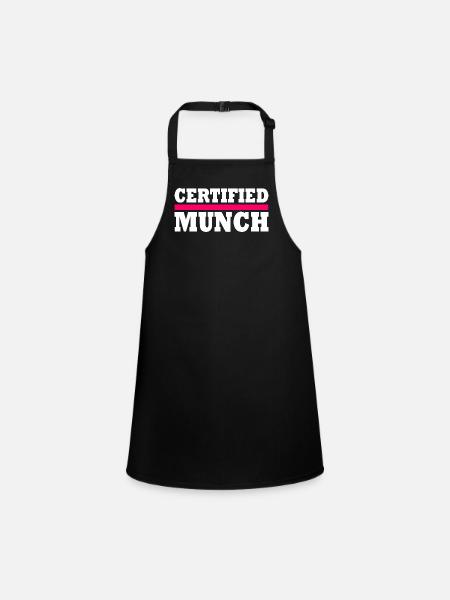 Certified munch - Children's Apron - black - Front