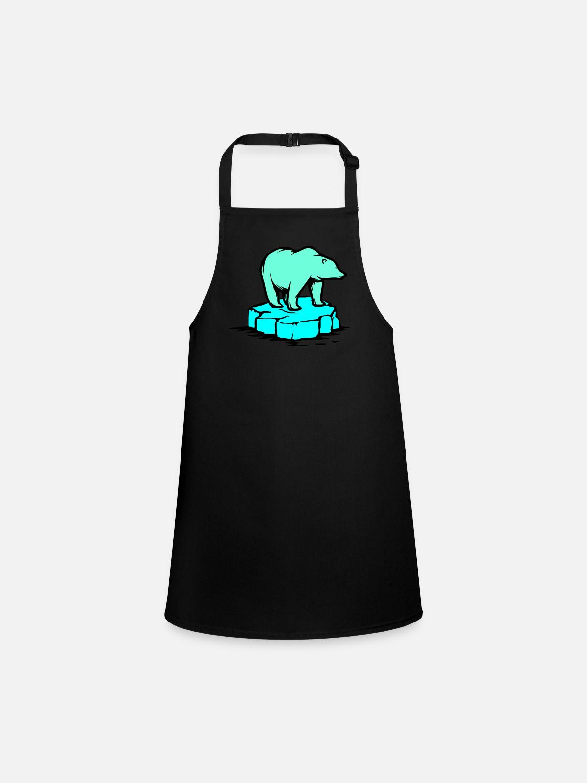 polar bear - Children's Apron - black - Front