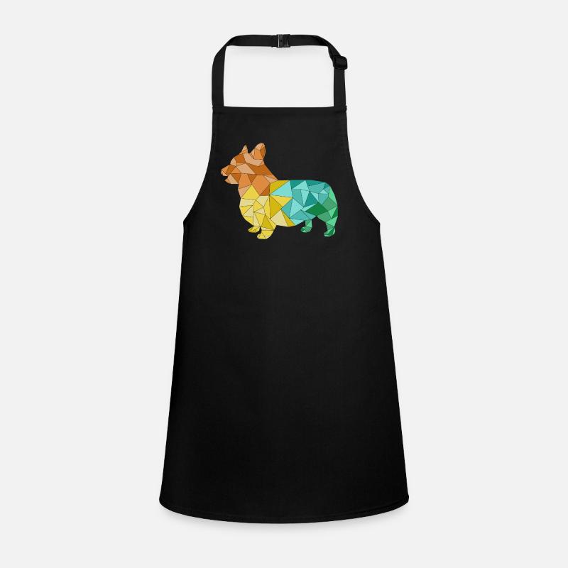 CORGI géométrique coloré - Tablier Enfant - noir