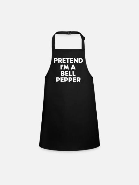 Paprika Geschenk - Schürze für Kinder - Schwarz - Vorne