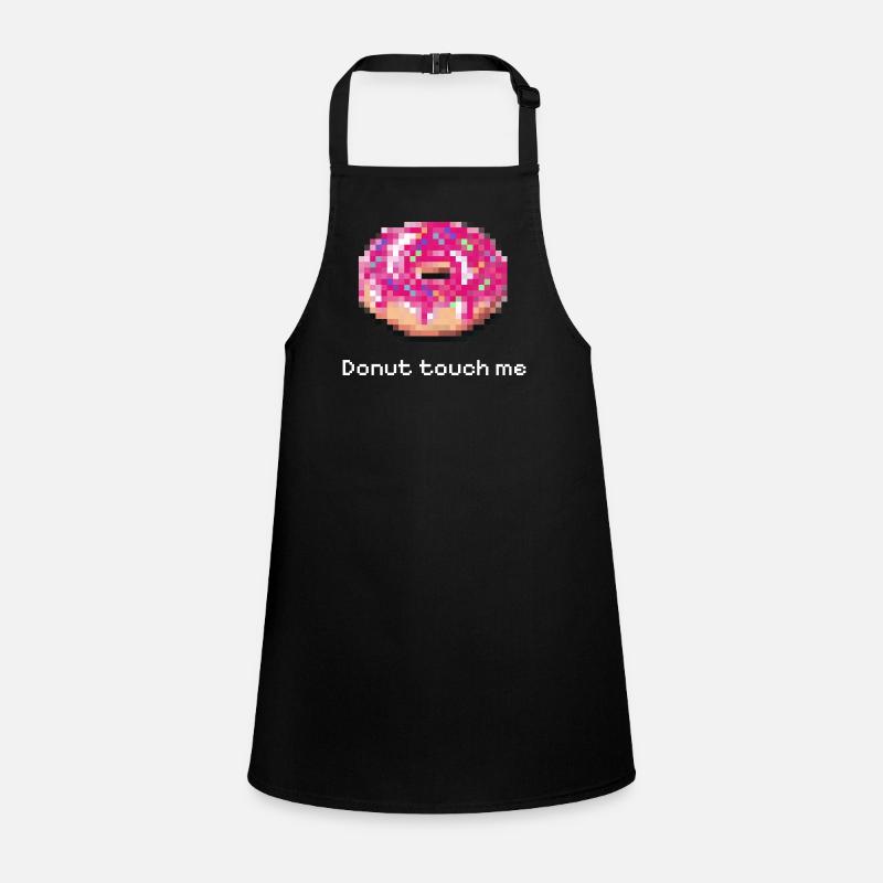 Donut, touche-moi blanc, pixel drôle Tablier Enfant