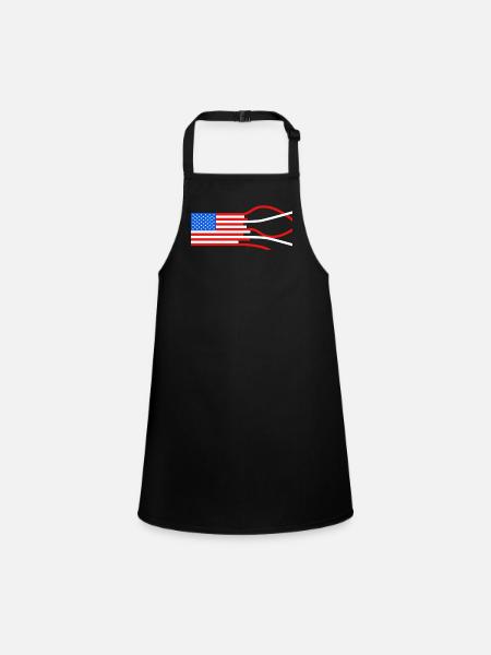 Stars and Stripes - Children's Apron - black - Front