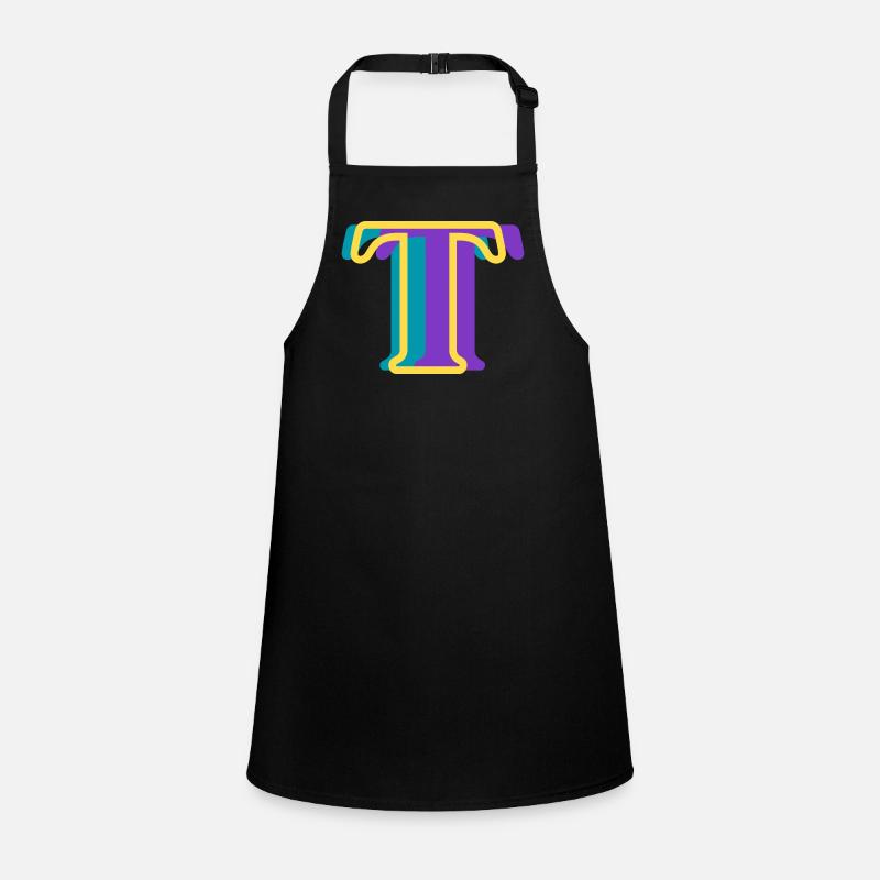 Multi-coloured letter t Children's Apron