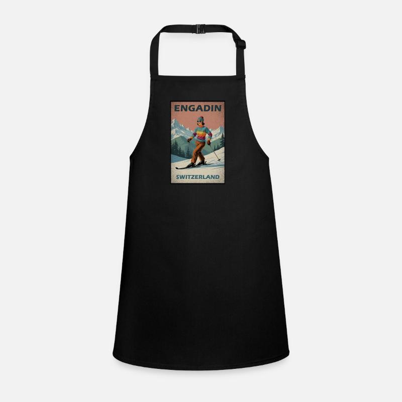 Engadin Skiing Alps Children's Apron