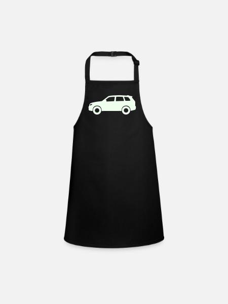 Silhouette de voiture pastel - Tablier Enfant - noir - Devant