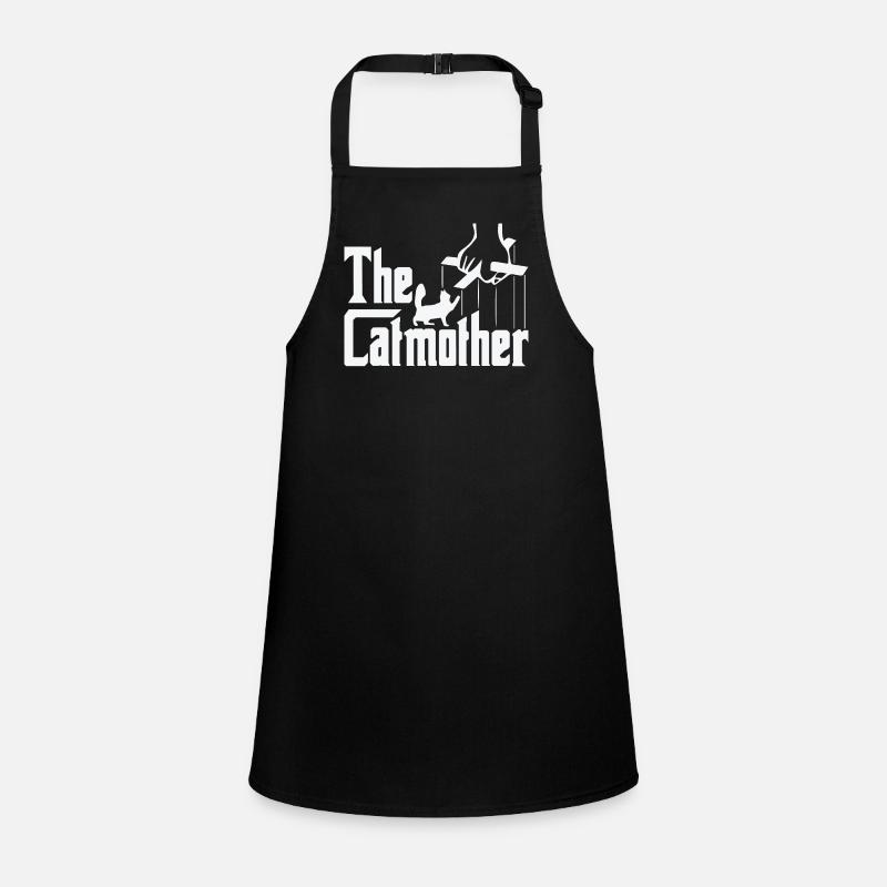Funny cat - Children's Apron - black