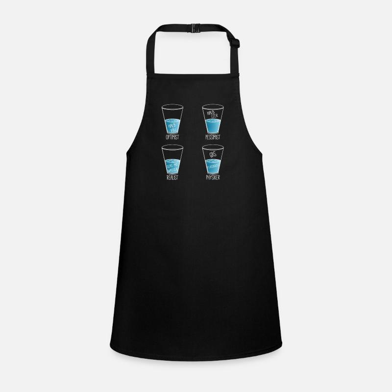 Water glass for physicist - Children's Apron - black