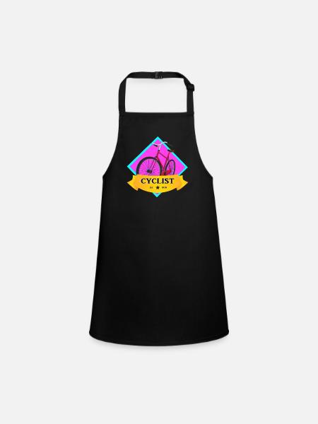 bicycle - Children's Apron - black - Front