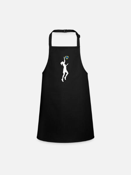 Volleyball Beach Frau Sonne Geschenk Hobby Sport - Schürze für Kinder - Schwarz - Vorne