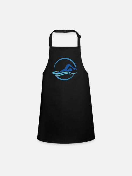 Natation été soleil plage cadeau - Tablier Enfant - noir - Devant