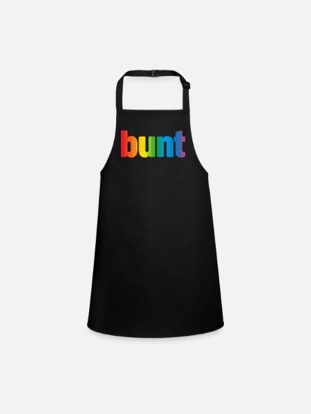 bunt - Schürze für Kinder - Schwarz - Vorne