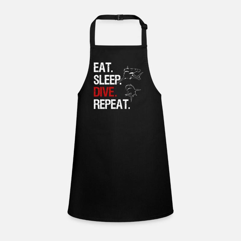 Eat Sleep Dive Repeat - Requin marteau Tablier Enfant