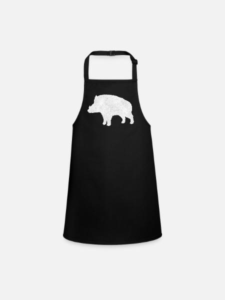Wild boar - Children's Apron - black - Front