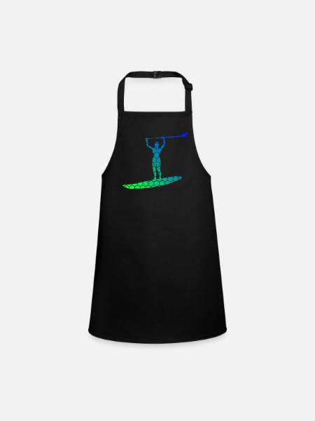 Stand up Paddle Board Sup Femmes Standup Paddle - Tablier Enfant - noir - Devant