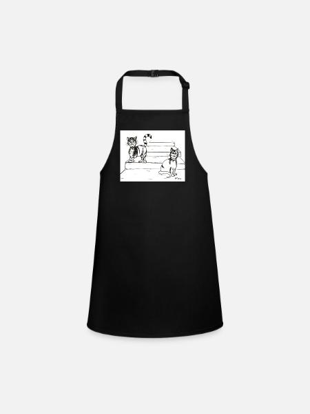 Amis chats - Tablier Enfant - noir - Devant