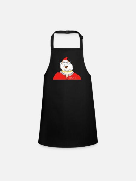 norf fc santa no text - Children's Apron - black - Front