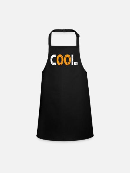 Cool moderne et jeune - Tablier Enfant - noir - Devant