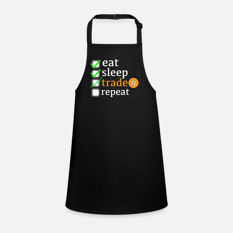 eat, sleep trade repeat Schürze für Kinder