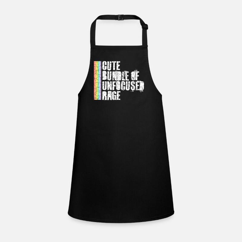 Funny Cute Bundle Of Unfocused Rage Rainbow Goth Children's Apron