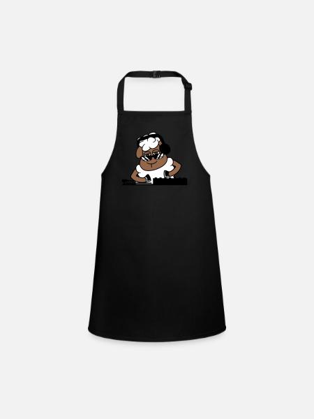 Cool DJ Sheep Sheep Mixer Musique de fête - Tablier Enfant - noir - Devant