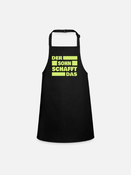 Son - Children's Apron - black - Front