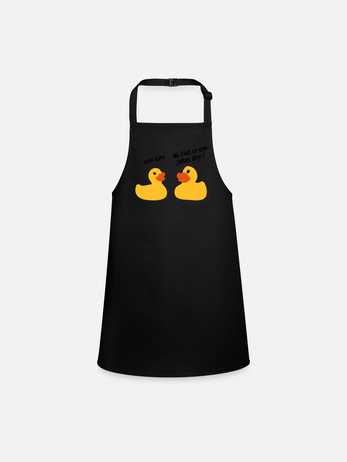 Duck - Children's Apron - black - Front