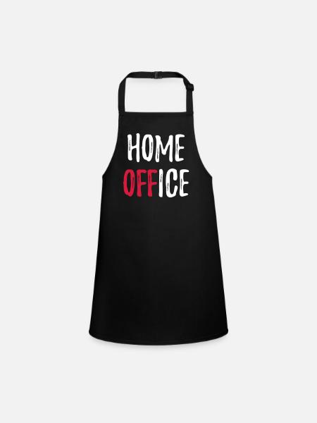 Home OFFice gift for friends Job in the office - Children's Apron - black - Front