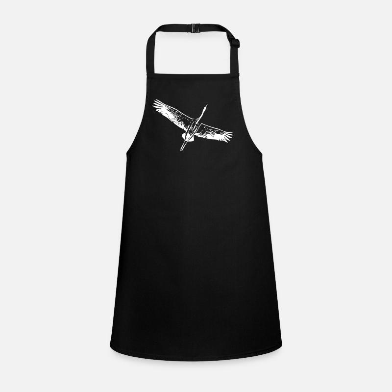 Heron bird in flight Children's Apron