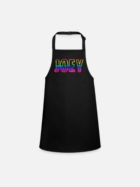 joey rs rainbow - Children's Apron - black - Front