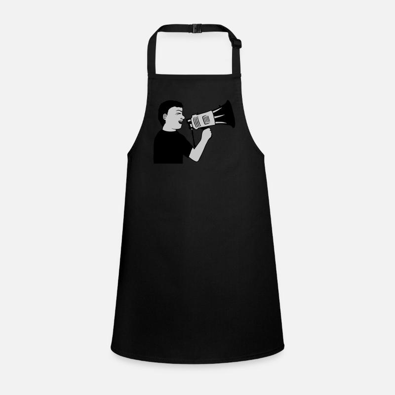 Demonstration Megafon Propaganda Man Children's Apron