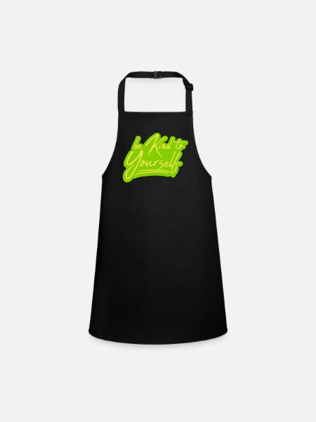 be kind to yourself - Children's Apron - black - Front