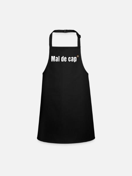 OBV – Mal de cap - Tablier Enfant - noir - Devant