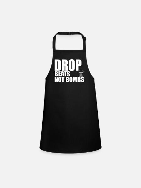 Drop beats quote - Children's Apron - black - Front