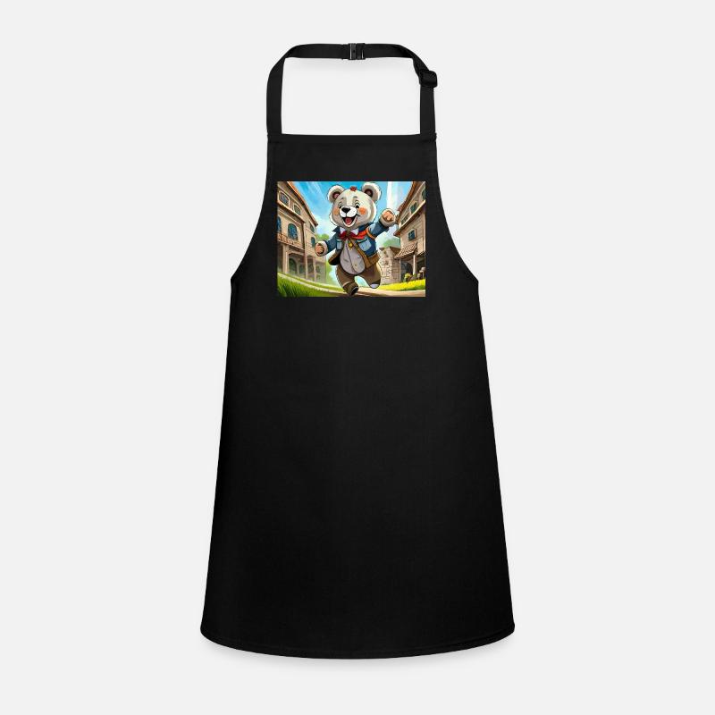 german nursery rhymes illustrated comic Teddy bear Children's Apron