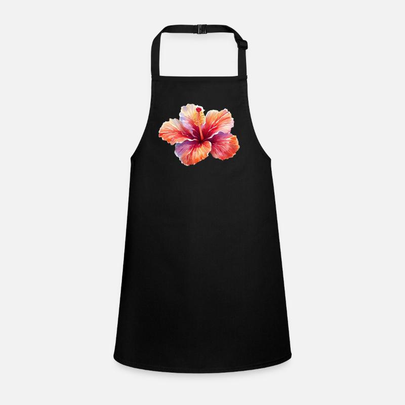 Hibiskusblüte bunt Schürze für Kinder