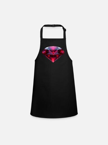 Reddish Ruby - Children's Apron - black - Front