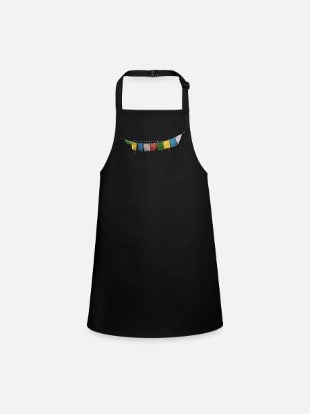 Drapeaux de prière - Tablier Enfant - noir - Devant