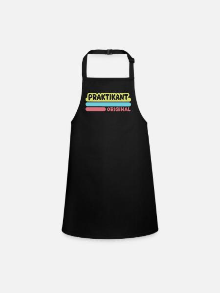 Intern as first name - Children's Apron - black - Front