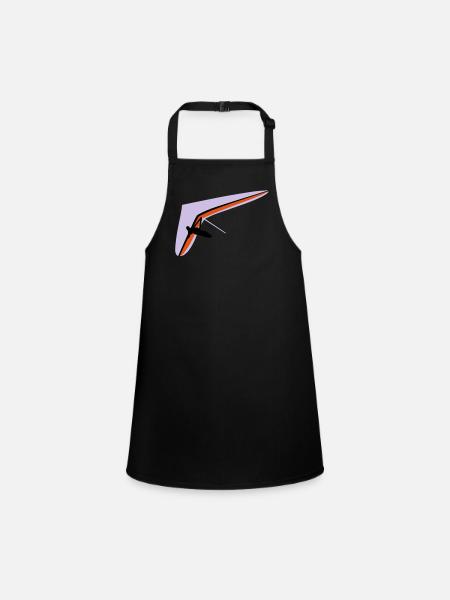 Hangglider - Children's Apron - black - Front