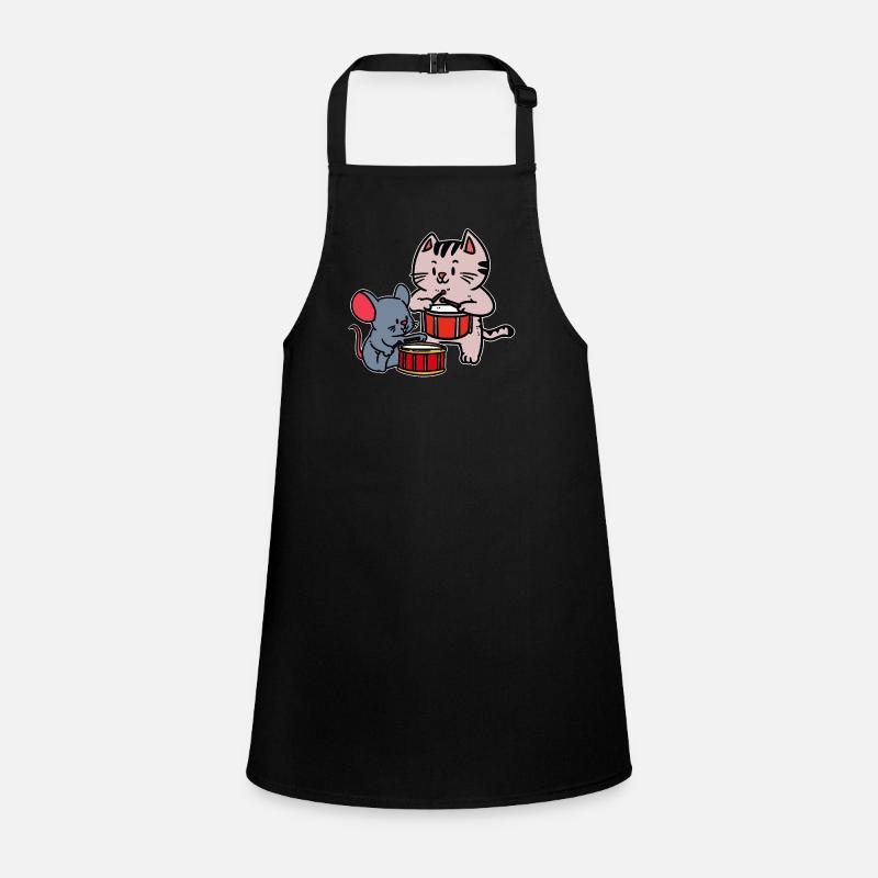 Musicians Mouse Drummer Kids Toddler Cat Children's Apron