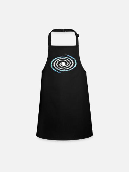 Spiral galaxy, universe, cosmos, milky way - Children's Apron - black - Front