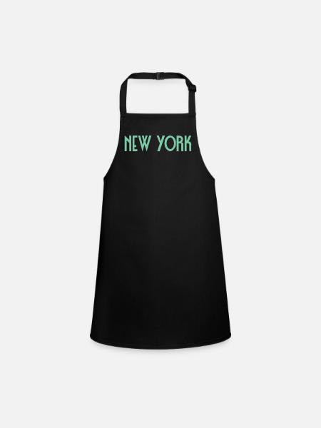 New York - Children's Apron - black - Front