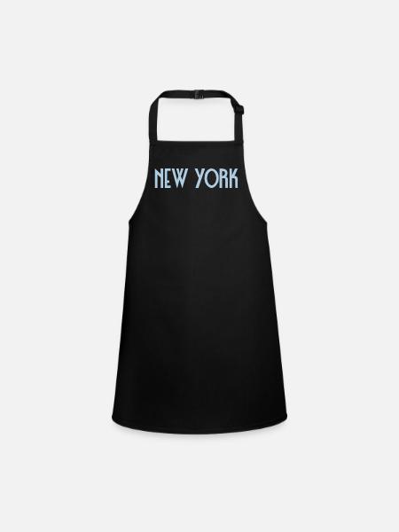 New York - Children's Apron - black - Front