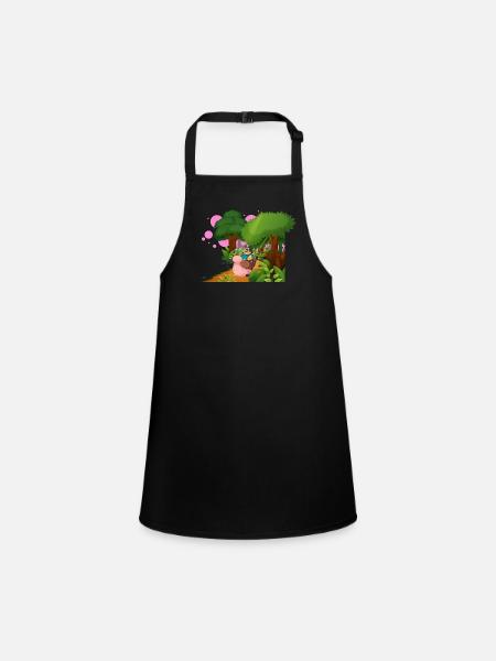 Migratory snails - Children's Apron - black - Front