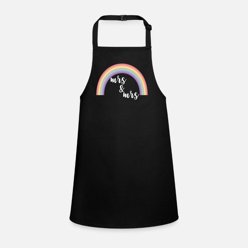 Rainbow Stripes Mrs and Mrs Children's Apron