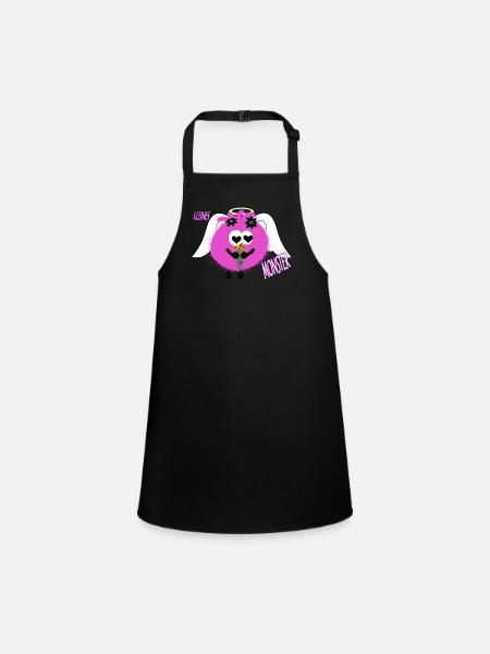 kleines Monster - Schürze für Kinder - Schwarz - Vorne