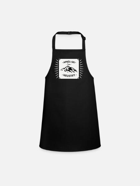 Après-Ski Neustift - Children's Apron - black - Front