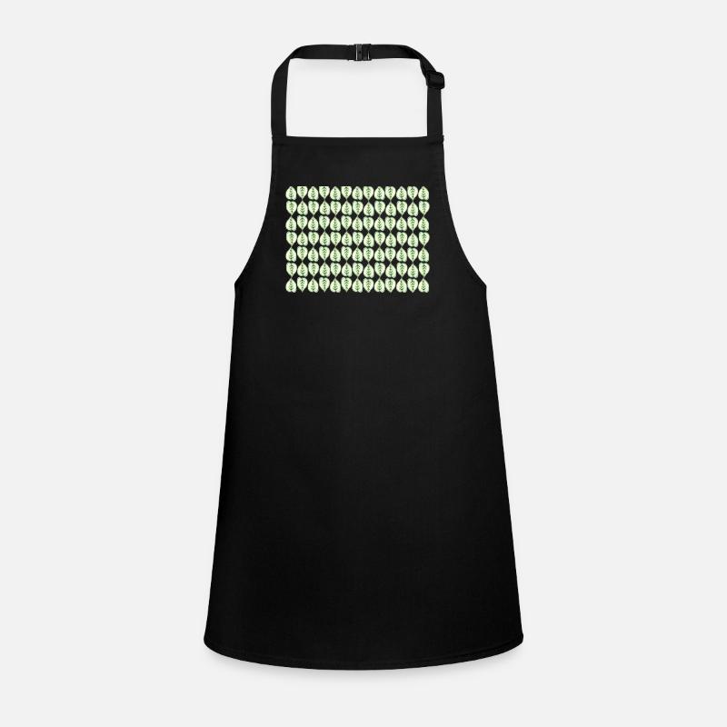 Hand-Drawn Watercolour Green leaf Pattern Children's Apron