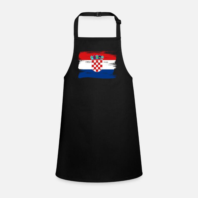 Drapeau de la Croatie Adriatique Zagreb Drapeau croate Tablier Enfant